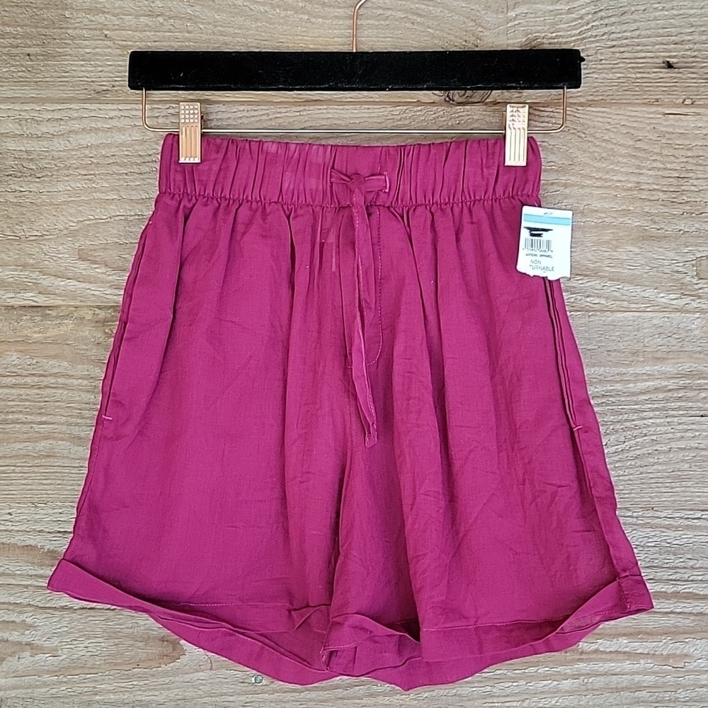 Papinellw Size XSmall Magenta Woven Cotton Shorts NWT